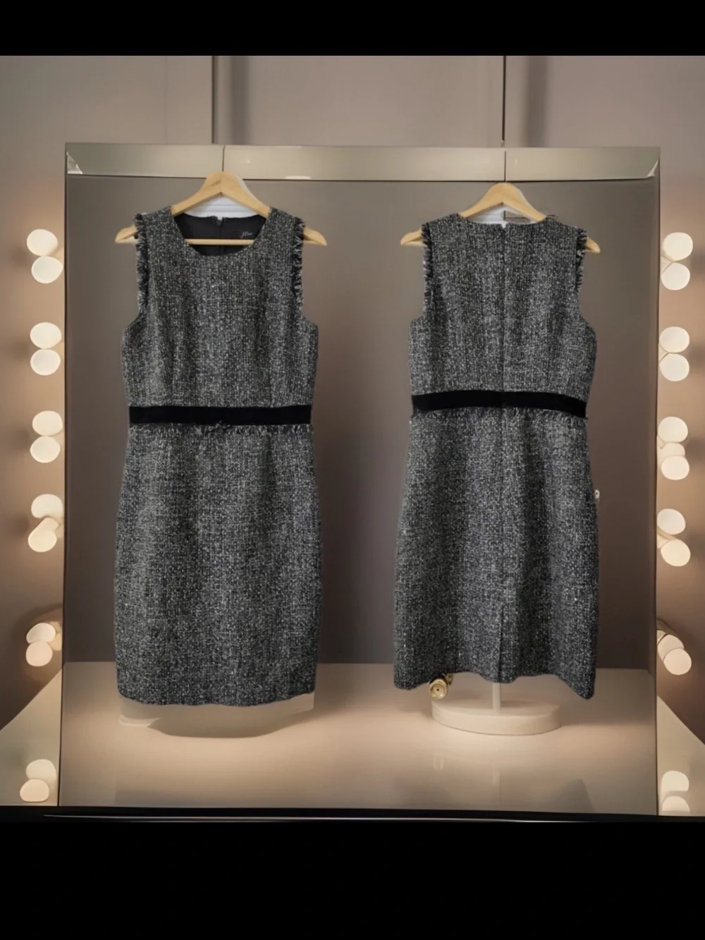Elegant J.Crew Black & Gray Sheath Sparkling Constellation Tweed Dress dress NWT
